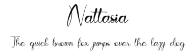 Nattasia by Vincentius Kriswandono — Script Handwritten Font — thumbnail 1