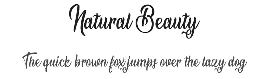 Natural Beauty by Billy Argel Fonts ® — Script Handwritten Font