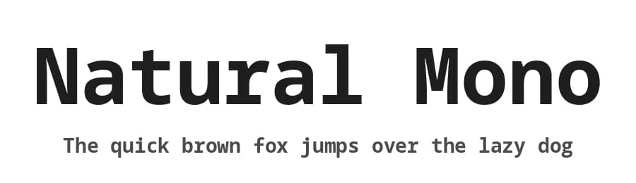 Natural Mono by Daymarius — Sans Serif Font