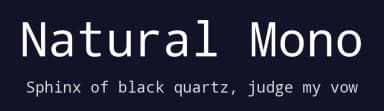 Natural Mono by Daymarius — Sans Serif Font — thumbnail 2