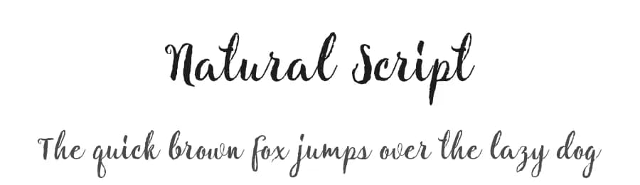 Natural Script by fontdroe — Script Handwritten Font