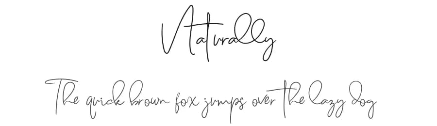 Naturally by lyanatha — Script Handwritten Font