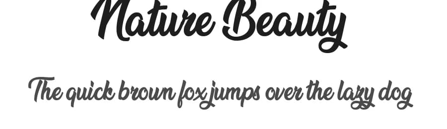Nature Beauty by Billy Argel Fonts ® — Script Handwritten Font