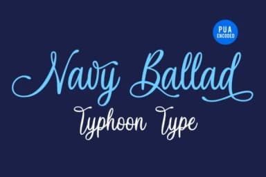 Navy Ballad Font by Typhoon Type™ — Script Handwritten Font — thumbnail 1