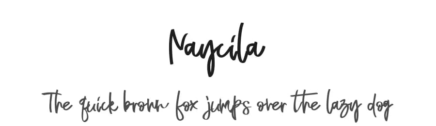 Naycila by Holisfonts.com — Script Handwritten Font