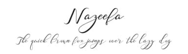 Nazeefa by aqr typeface — Script Handwritten Font — thumbnail 1
