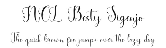 NCL Besty Sigenjo by Enxyclo Studio — Script Handwritten Font