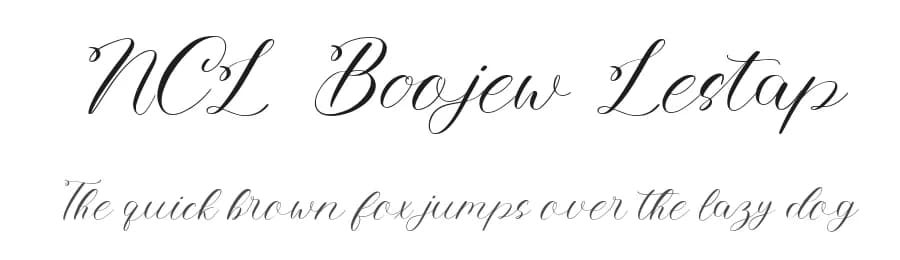 NCL Boojew Lestap by Enxyclo Studio — Script Handwritten Font