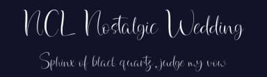 NCL Nostalgic Wedding by Enxyclo Studio — Script Handwritten Font — thumbnail 2