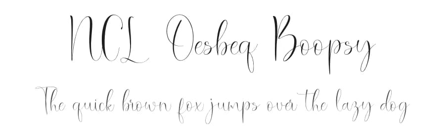 NCL Oesbeq Boopsy by Enxyclo Studio — Script Handwritten Font