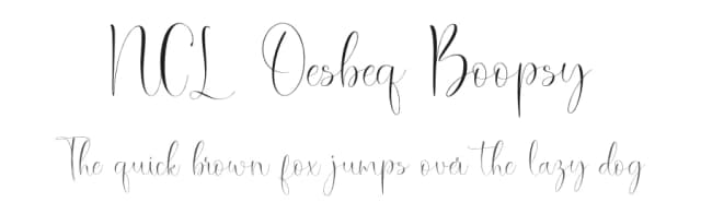 NCL Oesbeq Boopsy by Enxyclo Studio — Script Handwritten Font