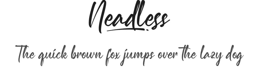 Neadless by VinType — Script Handwritten Font