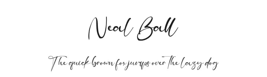 Neal Ball by Kong Font — Script Handwritten Font