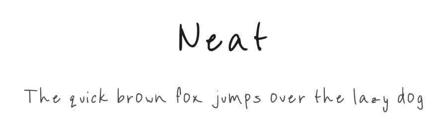 Neat by Anna White — Script Handwritten Font