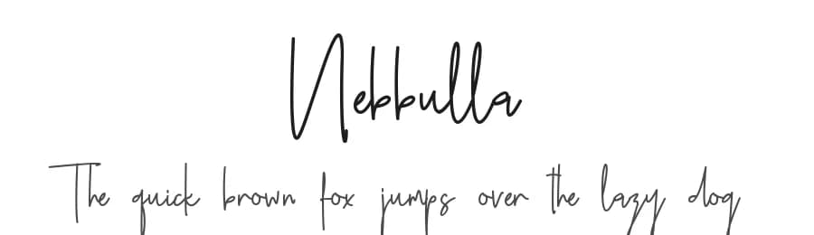 Nebbulla by Ahmad Khaidir — Script Handwritten Font