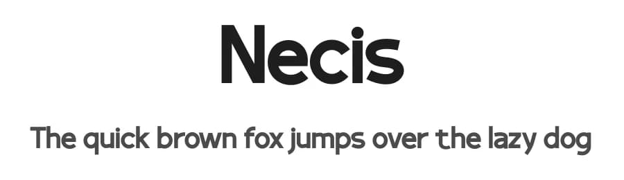 Necis by twinletter — Sans Serif Font
