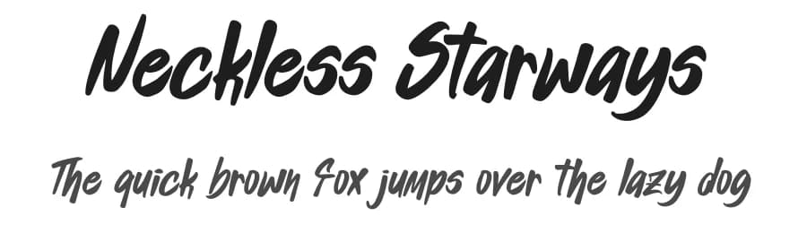 Neckless Starways by Ronny Studio — Script Handwritten Font