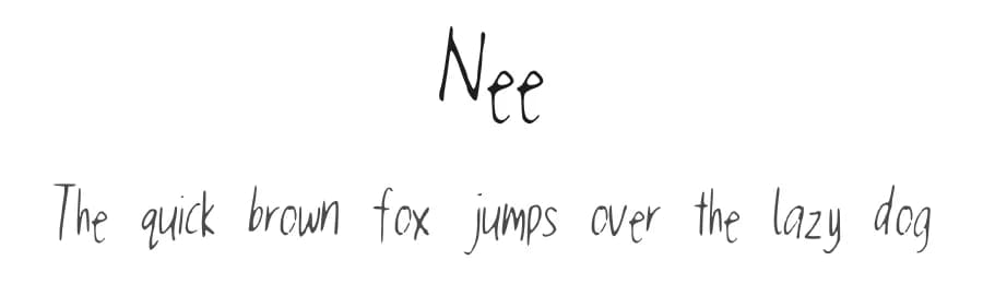 Nee by Nee — Script Handwritten Font