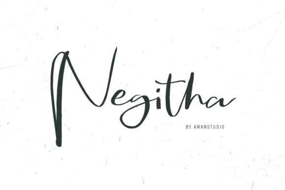 Negitha Font by Awanstudioz — Script Handwritten Font