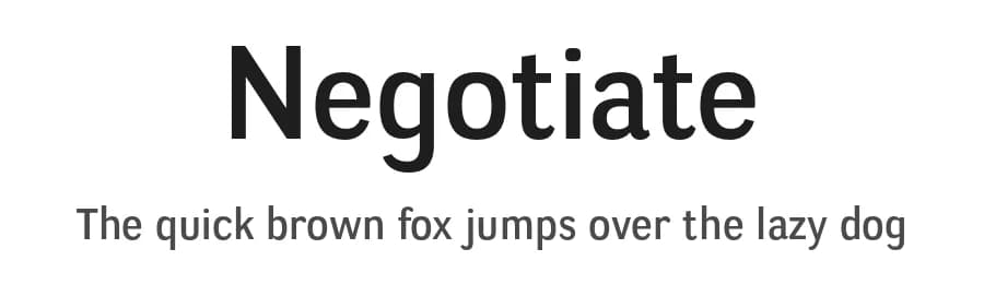 Negotiate by Typodermic Fonts — Sans Serif Font