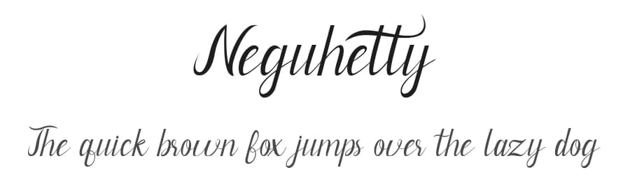 Neguhetty by Star Studio — Script Handwritten Font