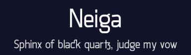 Neiga by Christian Pannicke — Sans Serif Font — thumbnail 2