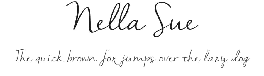 Nella Sue by jennasuedesignco — Script Handwritten Font