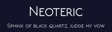 Neoteric by Herofonts — Sans Serif Font — thumbnail 2