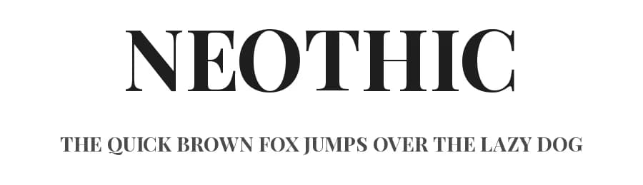 Neothic by Daymarius — Serif Font