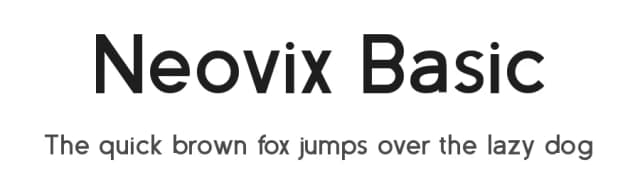 Neovix Basic by Erion Dyrmishi — Sans Serif Font