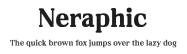 Neraphic by Storytype Studio — Serif Font — thumbnail 1