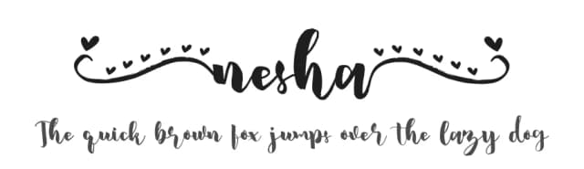 Nesha by infontree store — Script Handwritten Font