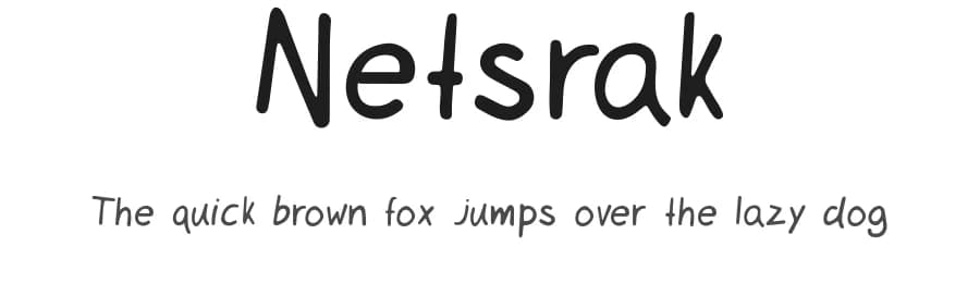 Netsrak by Karsten Lampe — Script Handwritten Font