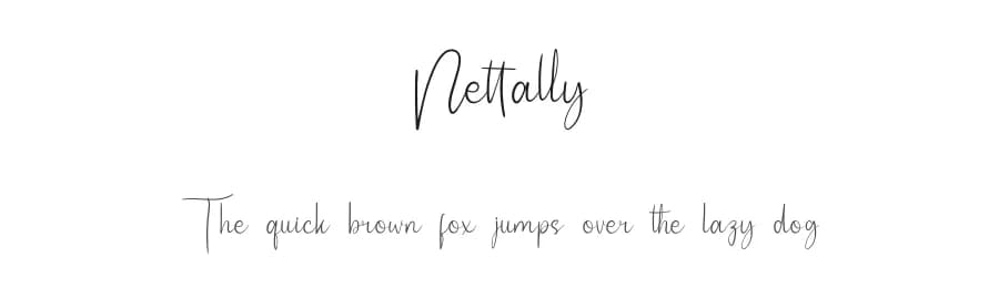 Nettally by twinletter — Script Handwritten Font