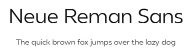 Neue Reman Sans by Propertype Foundry — Sans Serif Font — thumbnail 1