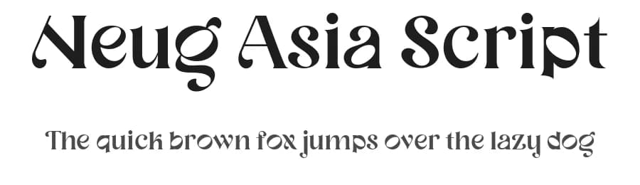 Neug Asia Script by Allouse Studio — Script Handwritten Font