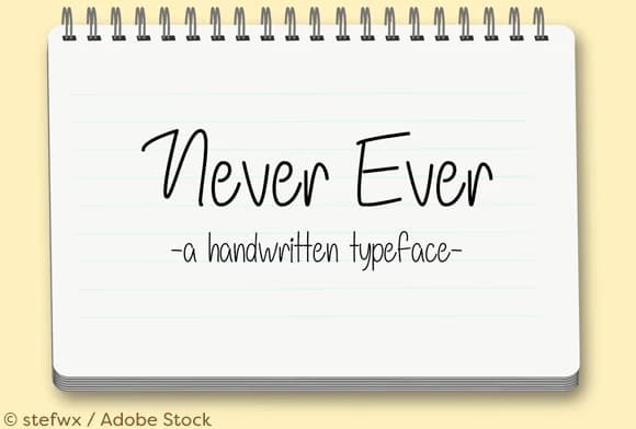 Never Ever Font by Misti — Script Handwritten Font