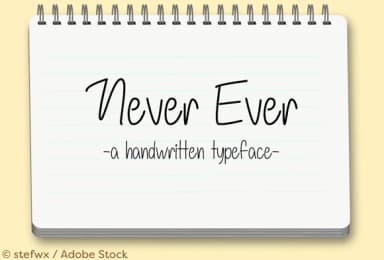 Never Ever Font by Misti — Script Handwritten Font — thumbnail 1