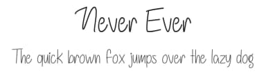 Never Ever by Misti's Fonts — Script Handwritten Font — thumbnail 1
