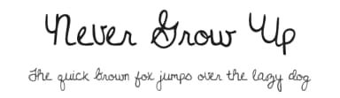 Never Grow Up by Kimberly Geswein — Script Handwritten Font — thumbnail 1