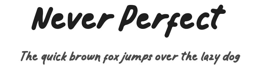 Never Perfect by Sensatype Studio — Script Handwritten Font — preview 1