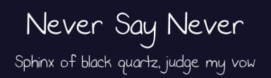 Never Say Never by Kimberly Geswein — Script Handwritten Font — thumbnail 2
