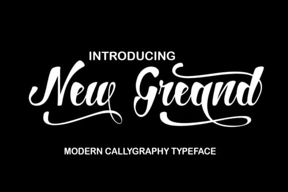 New Greand Font by art design — Script Handwritten Font