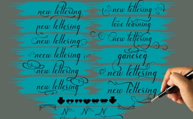 New Lettering Font by art design — Script Handwritten Font — thumbnail 6