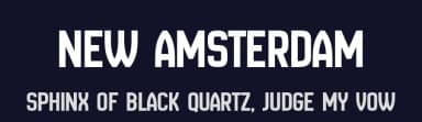 New Amsterdam by Vladimir Nikolic — Sans Serif Font — thumbnail 2