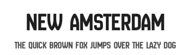 New Amsterdam by Vladimir Nikolic — Sans Serif Font — thumbnail 1