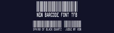 New Barcode Font TFB by zanatlija — Dingbats Font — thumbnail 2