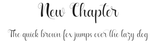 New Chapter by Fadlilah Studio — Script Handwritten Font