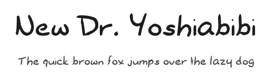 New Dr. Yoshiabibi by CyberZ74 — Script Handwritten Font
