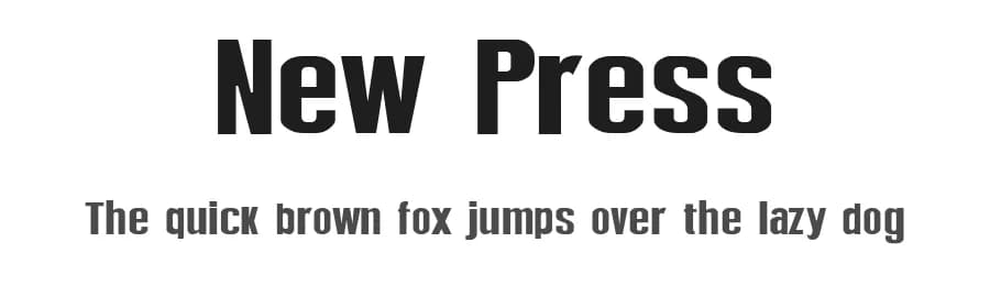 New Press by Galdino Otten Fonts — Sans Serif Font